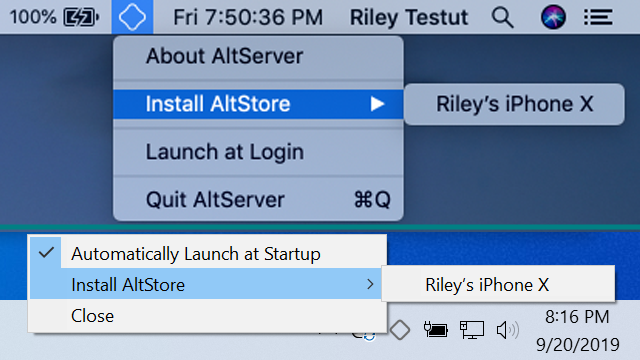 Install Altstore to device with Altserver